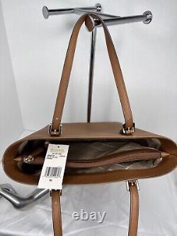 MICHAEL KORS Jet Set Medium Saffiano Leather Pocket Tote Bag Luggage NWT