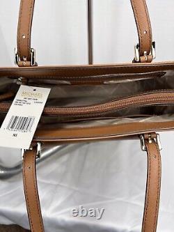 MICHAEL KORS Jet Set Medium Saffiano Leather Pocket Tote Bag Luggage NWT