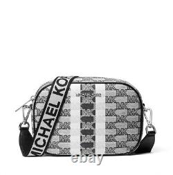 MICHAEL KORS Jet Set Travel Medium Logo Stripe Crossbody Bag