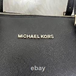 Michael Kors Black Jet Set East West Tote Bag Leather Medium