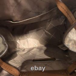 Michael Kors Jet Set Abbey Medium Cargo Backpack MK Signature Brown bag+wallet