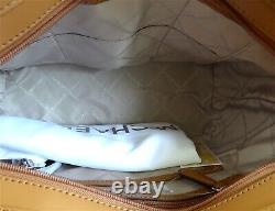 Michael Kors Jet Set Bedford MK Brown Vanilla Medium Pocket Tote Shoulder Bag