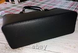 Michael Kors Jet Set Charm Black Medium Carryall Tote Leather Handbag NWT
