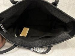 Michael Kors Jet Set Charm Handbag Tote Logo Design Zip Black MSRP $278