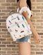 Michael Kors Jet Set Girls Adina Medium Backpack Signature Bright White MK Multi