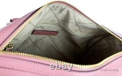 Michael Kors Jet Set Girls Medium Dark Powder Blush PVC Duffle Crossbody Handbag