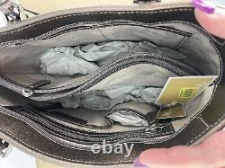 Michael Kors Jet Set Item Med Snap Pocket shoulder Tote handbag Metallic Cinder