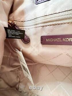 Michael Kors Jet Set Item Medium Chain Leather Backpack Bordeaux