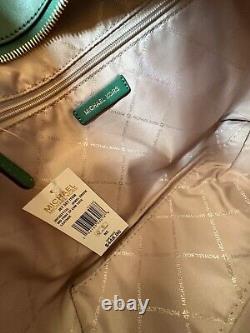 Michael Kors Jet Set Item Medium Front Pocket Chain Tote Bag Purse Jewel Green