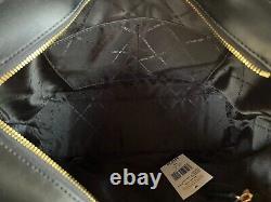 Michael Kors Jet Set Item Medium Front Pocket Chain Tote Shoulder Bag Black