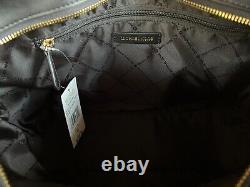 Michael Kors Jet Set Item Medium Front Pocket Chain Tote Shoulder Bag Black