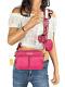 Michael Kors Jet Set Item Medium Pocket Crossbody Bag Tech Attached Carmine Pink