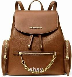 Michael Kors Jet Set Medium Backpack Gold Chain Luggage Brown Leather Bag? Nwt