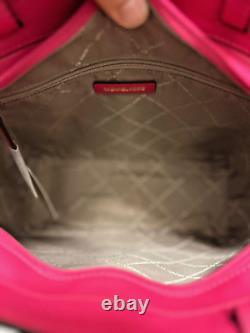 Michael Kors Jet Set Medium Double Pocket Tote Shoulder Bag Electric Pink Multi