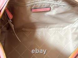 Michael Kors Jet Set Medium Duffle Shoulder Bag + Wallet Tea Rose Multi