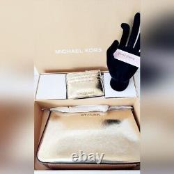 Michael Kors Jet Set Medium Metallic Shoulder Bag and Card Case Gift Set NEW