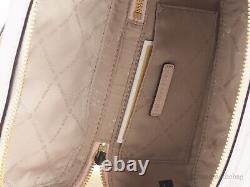 Michael Kors Jet Set Medium Powder Blush Jacquard Canvas Zip Trunk Crossbody Bag