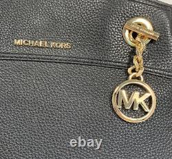 Michael Kors Jet Set Medium Shoulder Bag Black Genuine leather gold hardware