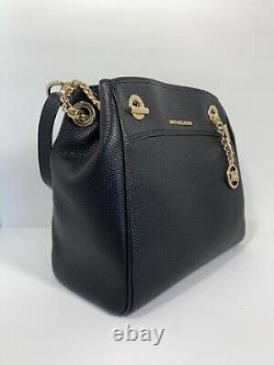 Michael Kors Jet Set Medium Shoulder Bag Black Genuine leather gold hardware