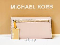 Michael Kors Jet Set Travel Dome Crossbody Bag Mk Vanilla Pink + Trifold Wallet