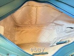 Michael Kors Jet Set Travel MD Double Pocket Tote Shoulder Bag + Wallet Set Teal