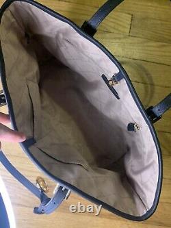 Michael Kors Jet Set Travel Medium Carryall Shoulder Tote Bag Mk Pattern Blue