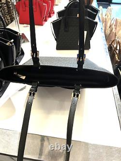 Michael Kors Jet Set Travel Medium Double Pocket Tote Shoulder Bag Mk Black
