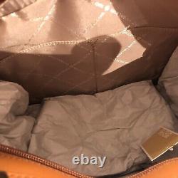 Michael Kors Jet Set Travel Medium Double Pocket Tote Shoulder Bag Mk Brown