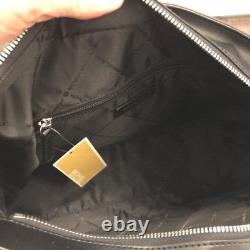 Michael Kors Jet Set Travel Medium Front Zip Pocket Chain Tote Bag Black Silver
