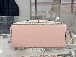 Michael Kors Jet Set Travel Medium Tote Shoulder Bag + Wallet Mk Vanilla Pink