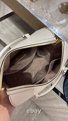 Michael Kors MK Jet Set Travel Medium Duffle Bag Satchel Light Cream MK