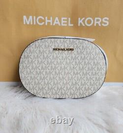 Michael Kors New Authentic Jet Set Travel Medium Signature Logo Crossbody Bag
