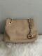 NWT MK Jet Set Chain Middle Messenger Leather Oyster