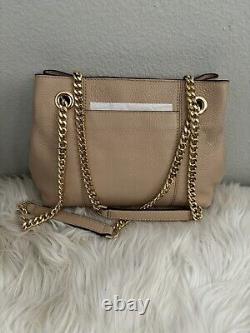NWT MK Jet Set Chain Middle Messenger Leather Oyster