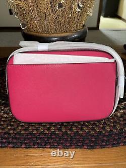 NWT Michael Kors Jet Set Large East West Camera Chain Crossbody In Electric Pink