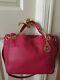 NWT Michael Kors Jet Set Medium Gathered Chain link Shoulder Tote, Lacquer Pink