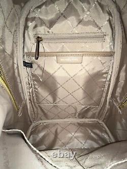NWT Michael Kors Jet Set Vegan Leather Medium Chain Backpack in Camel MSRP $328