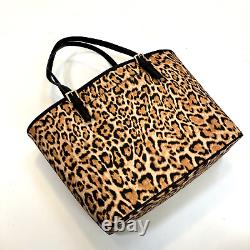 NWT Original $330 Michael Kors Jet Set Tote Bag Animal Print Leopard Marigold