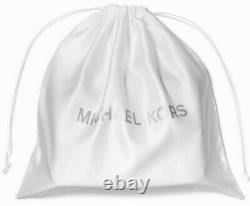 New Michael Kors Jet Set Travel Medium Pocket Logo Tote Optic White / Dust bag